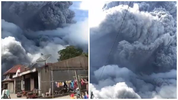 സിനാബംഗ് അഗ്നിപര്‍വ്വതം പൊട്ടിത്തെറിച്ചു! ആകാശം മൂടി പുക, 16,400 അടി ഉയരത്തിൽ കട്ടിപ്പുക