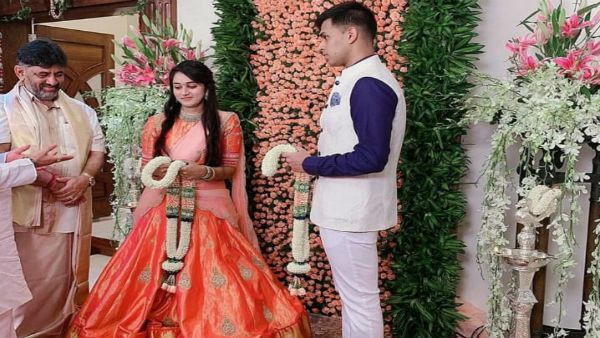 ഡികെ ശിവകുമാറിന്റെ മകള്‍ ഐശ്വര്യയ്ക്ക് വിവാഹം; ചടങ്ങുകള്‍ കുറച്ചു, അടുത്ത ബന്ധുക്കള്‍ മാത്രം