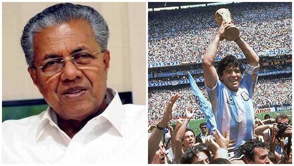 സോഷ്യലിസ്റ്റ് പക്ഷത്ത് ധീരമായി നിലകൊണ്ട മഹാനായ ഫുട്ബോളർ, മറഡോണയെ അനുസ്മരിച്ച് മുഖ്യമന്ത്രി