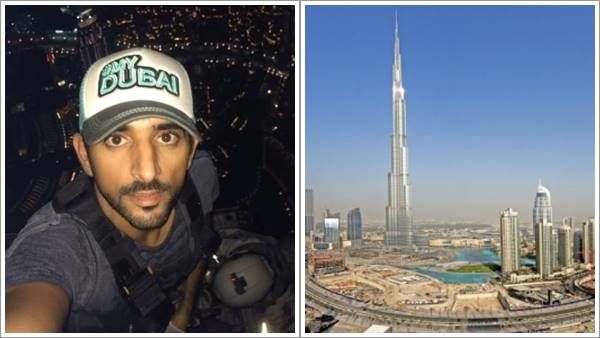 ആവേശം 828 മീറ്റര്‍ ഉയരത്തില്‍, ബൂര്‍ജ് ഖലീഫയുടെ മുകളില്‍ കയറി ദുബായ് കിരീടാവകാശി ഷെയ്ഖ് ഹമദാന്‍