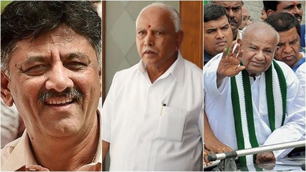 കര്‍ണാടക തിരഞ്ഞെടുപ്പ്: ആദ്യം കുതിച്ച് ബിജെപി, പിന്നാലെ ഒപ്പത്തിനൊപ്പം പിടിച്ച് കോണ്‍ഗ്രസ്