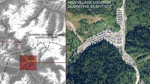 അരുണാചലില്‍ ഗ്രാമം നിര്‍മിച്ച് ചൈന, നാലര കിലോ മീറ്ററില്‍ 101 വീടുകള്‍, ഉപഗ്രഹ ചിത്രങ്ങള്‍ പുറത്ത്!!