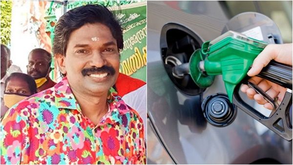 പെട്രോള്‍ വില ലിറ്റിന് 52 ആകും; പക്ഷെ ഇങ്ങനെയൊക്കെ ചെയ്യണമെന്ന് സന്തോഷ് പണ്ഡിറ്റ്