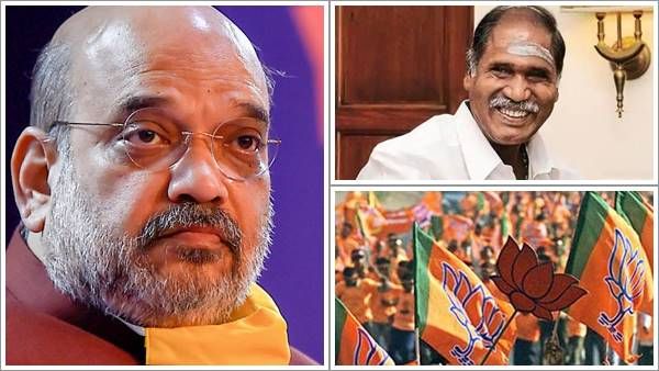 ബിജെപിയുടെ പുതുച്ചേരി മോഹം പൂവണിയില്ല; അമിത് ഷായുടെ പ്രസംഗം തിരിച്ചടിയായി, അടുക്കാതെ രംഗസ്വാമി