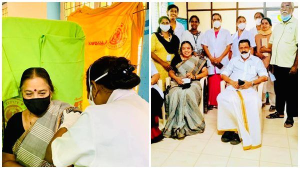 'ഉറുമ്പ്‌ കുത്തിയ വേദന പോലുമില്ല', കൊവിഡ് വാക്സിനേഷൻ അനുഭവം പങ്കുവെച്ച് പികെ ശ്രീമതി