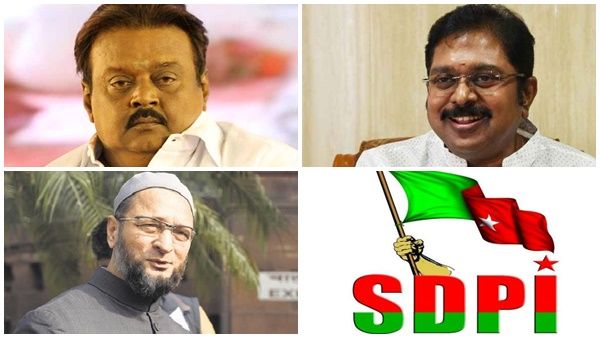 ബിജെപി സഖ്യം വിട്ട വിജയകാന്ത് ദിനകരനൊപ്പം; കൂടെ ഉവൈസിയും എസ്ഡിപിഐയും