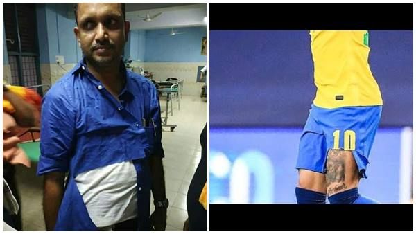 നെയ്മറിന്റെ കീറിയ ട്രൗസറും കെ സുരേന്ദ്രന്റെ കീറിയ ഷർട്ടും! തറ അഭിനയവും പറ്റിപ്പും... ബിജെപി നേതാവിന്റെ ട്രോൾ