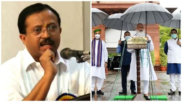 കുടപിടിച്ചുവന്ന നരേന്ദ്ര മോദിജി... വിനയം പുകഴ്ത്തി വി മുരളീധരന്‍, ചുട്ട മറുപടിയുമായി കമന്റുകള്‍