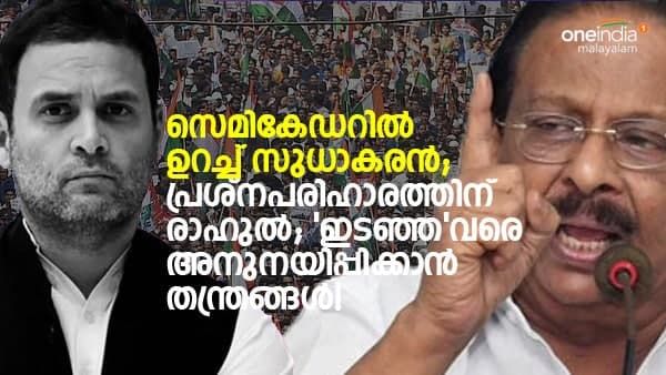 സെമികേഡറിൽ ഉറച്ച് സുധാകരൻ; പ്രശ്നപരിഹാരത്തിന് രാഹുൽ; 'ഇടഞ്ഞ'വരെ അനുനയിപ്പിക്കാൻ തന്ത്രങ്ങൾ!