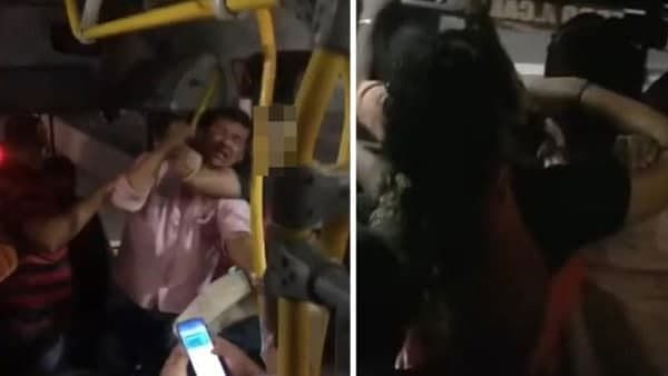 സ്ത്രീകളോട് അതിക്രമം കാണിച്ചാല്‍ ഇത് പോലിരിക്കും, യുവാവിനെ നിലത്തടിച്ച് യുവതി; വീഡിയോ വൈറല്‍