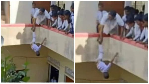 രണ്ടാം ക്ലാസുകാരനെ കെട്ടിടത്തിന് മുകളില്‍ നിന്ന് തലകീഴായി തൂക്കി; അധ്യാപകന്‍ അറസ്റ്റില്‍