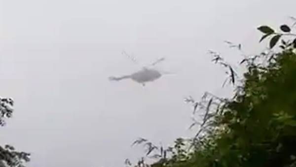 കനത്ത മൂടല്‍ മഞ്ഞില്‍ ഹെലികോപ്റ്റര്‍ മറയുന്നു; അപകടത്തിന് തൊട്ടുമുമ്പുള്ള ദൃശ്യങ്ങള്‍ പുറത്ത്