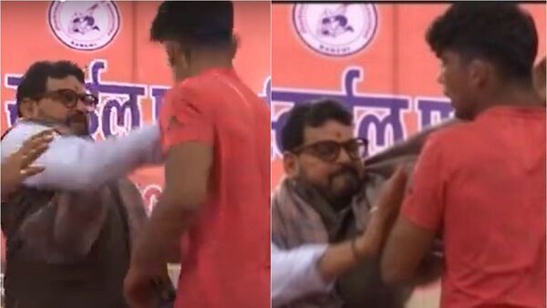 ഗുസ്തി താരത്തെ മുഖത്തടിച്ച് ബിജെപി എംപി, റാഞ്ചിയില്‍ പുതിയ വിവാദം, തെറ്റല്ലെന്ന് ബ്രിജ് ഭൂഷണ്‍