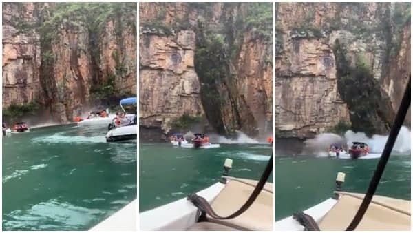 ബ്രസീലിൽ സഞ്ചാരികളുടെ ബോട്ടിലേക്ക് കൂറ്റൻ മല അടർന്നു വീണു; ഏഴു പേർ മരിച്ചതായി റിപ്പോർട്ട്