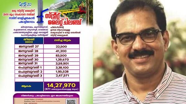 വഴിവിളക്ക് സ്ഥാപിക്കാന്‍ സാബുവിന്റെ പണപ്പിരിവ്, ഒരു ലൈറ്റിന് 2500 രൂപ; നടപടി ആവശ്യപ്പെട്ട് കെഎസ്ഇബി