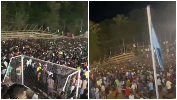 മലപ്പുറത്ത് ഫുട്ബോൾ മത്സരത്തിനിടെ ഗാലറി തകർന്നു വീണു; നൂറോളം പേർക്ക്