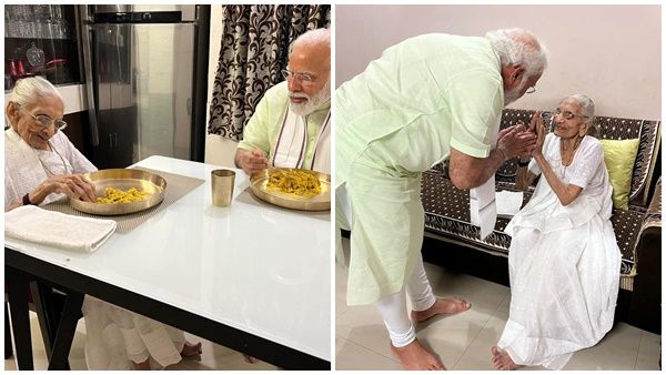 ബിജെപിയുടെ വിജയം അമ്മയ്ക്കൊപ്പം; വസതിയിൽ അമ്മയും മകനും ഒത്തുകൂടി; ഫോട്ടോ പങ്കിട്ട് നരേന്ദ്ര മോദി