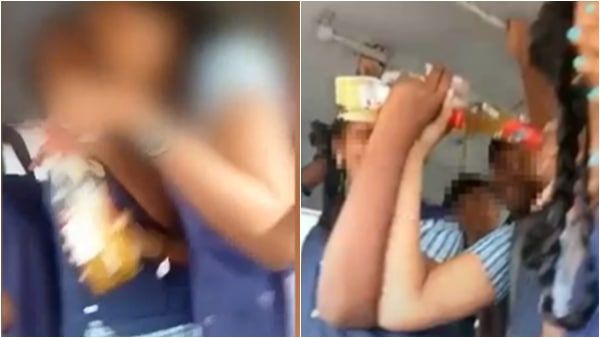 ഓടുന്ന ബസിൽ ബിയർ കുടിച്ച് വിദ്യാർഥികൾ, ദൃശ്യങ്ങൾ വൈറൽ: അന്വേഷണത്തിന് ഉത്തരവ്