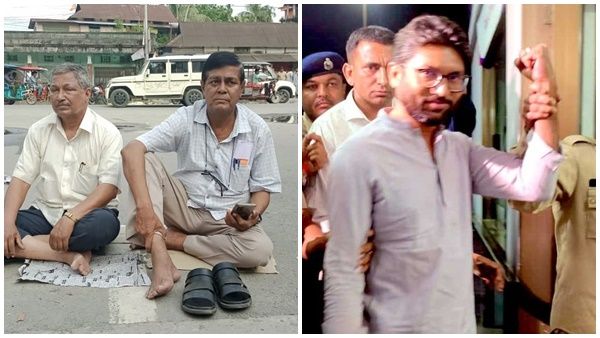 ജിഗ്നേഷ് മേവാനിയെ കാണാൻ അനുവദിക്കാതെ അസം പോലീസ്, കുത്തിയിരിപ്പ് സമരം നടത്തി സിപിഎം നേതാക്കൾ