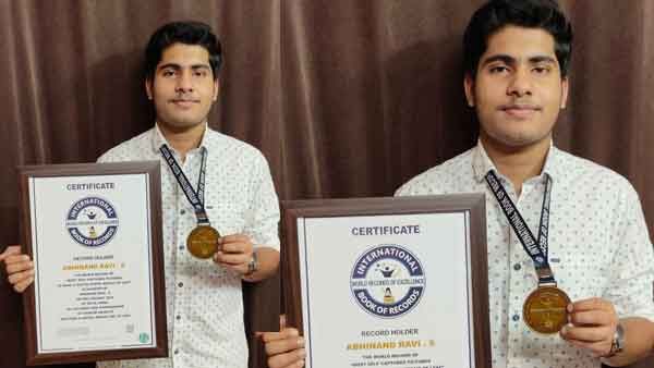 5000 ചിത്രങ്ങള്‍ ചേര്‍ത്തുവെച്ച് ഡിജിറ്റല്‍ ഫോട്ടോ മൊസൈക്ക്; മലയാളിയായ 17 കാരന് ലോകറെക്കോഡ്