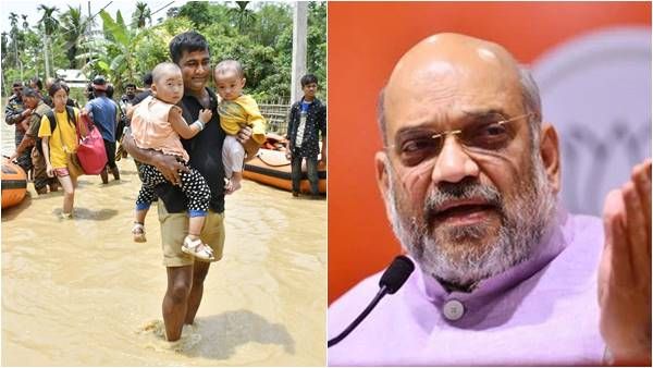 അസാമിലെ മഴക്കെടുതി ബാധിച്ചത് നാല് ലക്ഷത്തിലധികം ആളുകളെ; സഹായ വാഗ്ദാനവുമായി അമിത് ഷാ