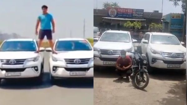 അജയ് ദേവ്ഗണിന്റെ സിനിമ അനുകരിച്ച് ഓടുന്ന കാറിന് മുകളില്‍ അഭ്യാസം; യുവാവ് പിടിയില്‍