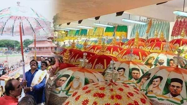 സവര്‍ക്കറിന്റെ ചിത്രമുള്ള കുട പിന്‍വലിച്ച് പാറമേക്കാവ് ദേവസ്വം