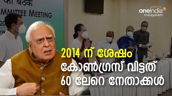 അടിതെറ്റുന്ന കോണ്‍ഗ്രസ്; 2014 ന് ശേഷം കോണ്‍ഗ്രസ് വിട്ടത് 60 ലേറെ നേതാക്കള്‍