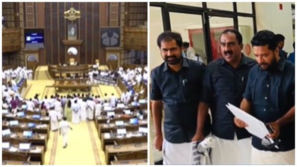 പ്രതിഷേധത്തോടെ സഭാ സമ്മേളനത്തിന് തുടക്കം, കറുപ്പിൽ പ്രതിപക്ഷ എംഎൽഎമാർ, സഭ നിർത്തി വെച്ചു