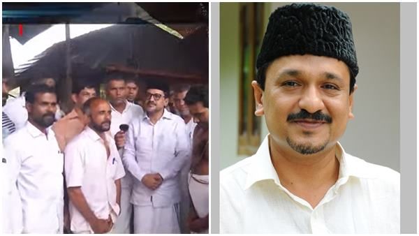 മലപ്പുറം വേങ്ങര കിരാതമൂര്‍ത്തി ക്ഷേത്രത്തിലെ അന്നദാനത്തിനെത്തി പാണക്കാട് സാദിഖലി തങ്ങള്‍...