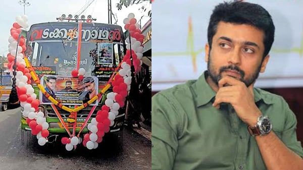 'സൂര്യയ്ക്ക് പിറന്നാൾ',ബലൂണും പോസ്റ്ററും കെട്ടി സ്വകാര്യ ബസ് സര്‍വീസ്; കയ്യോടെ പൊക്കി പൊലീസ്