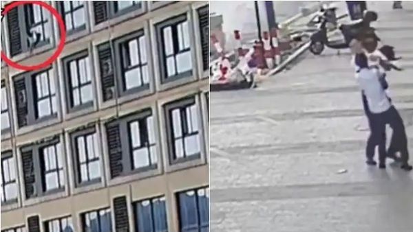 അഞ്ചാം നിലയില്‍ നിന്ന് കുഞ്ഞ് വീണു, ഞെട്ടി കണ്ടുനിന്നവര്‍, പിന്നീട് സംഭവിച്ചത് ഇങ്ങനെ, വൈറല്‍ വീഡിയോ