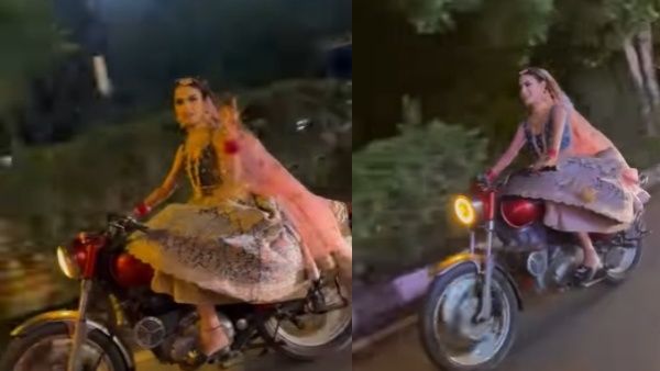 മണ്ഡപത്തിലേക്ക് ബുള്ളറ്റില്‍ പാഞ്ഞ് വധു, വിവാഹ വേദിയിലേക്ക് റോയല്‍ എന്‍ട്രി... വൈറല്‍ വീഡിയോ