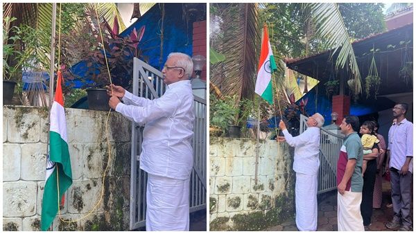 'സ്വാതന്ത്ര്യവും ജനാധിപത്യവും സംരക്ഷിക്കാൻ ജനം മുന്നോട്ട് വരണ്ടേ സമയം', വീട്ടിൽ പതാക ഉയർത്തി പി ജയരാജൻ