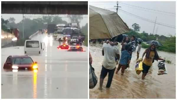 മഴയില്‍ മുങ്ങി ബെംഗളൂരു-മൈസൂരു റോഡ്; ഡ്രെയിനേജ് സംവിധാനം വന്‍ പരാജയം, ബസ്സുകളടക്കം വെള്ളത്തില്‍