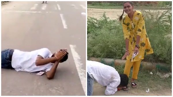 Viral Video: ഒരു വോട്ട്! പെണ്‍കുട്ടികളുടെ കാലില്‍ വീണ് വിദ്യാര്‍ത്ഥി നേതാക്കള്‍; വീഡിയോ വൈറല്‍