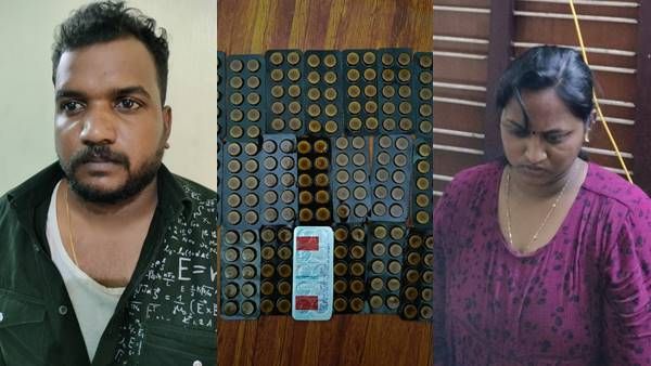 മയക്കുമരുന്നിനായി ഉപയോഗിക്കുന്ന ഗുളികകളുമായി ബൈക്കില്‍ കറക്കം, എക്‌സൈസിന്റെ വലയിലായി ദമ്പതികള്‍