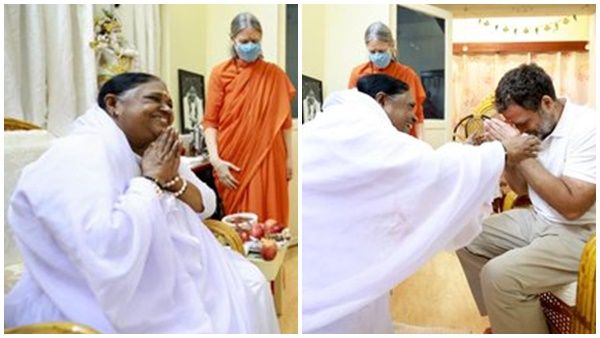 ഭാരത് ജോഡോ യാത്രയ്ക്കിടെ മാതാ അമൃതാനന്ദമായിയെ സന്ദര്‍ശിച്ച് രാഹുല്‍ ഗാന്ധി