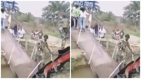 viral video: ഉദ്ഘാടനത്തിനിടെ പാലം തകർന്ന് വീണു; താഴെ വീണ് ഉദ്യോഗസ്ഥർ ,വീഡിയോ