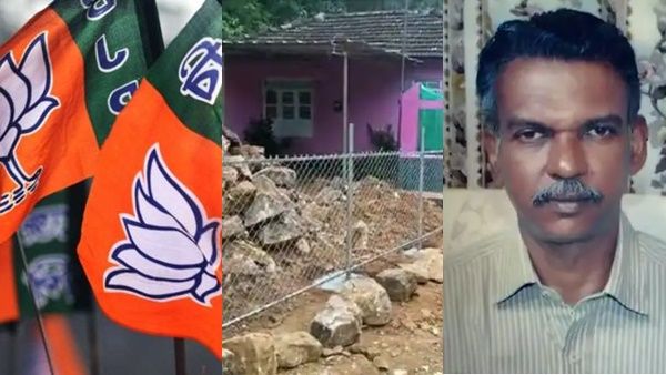 ബാബുവിന്റെ ഭൂമിയില്‍ വേലി കെട്ടി ബിജെപി: സിപിഎം നേതാക്കളെ അറസ്റ്റ് ചെയ്യാത്തതില്‍ പ്രതിഷേധം