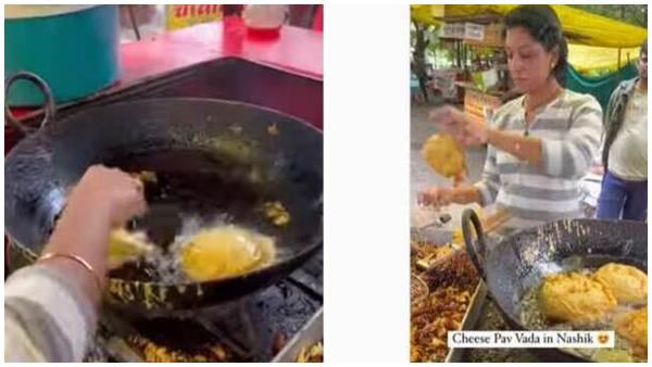 viral video: തിളച്ച എണ്ണയില്‍ കൈമുക്കി വടാപാവ് കച്ചവടക്കാരി; നാസിക്കിലെ വീഡിയോ വൈറല്‍