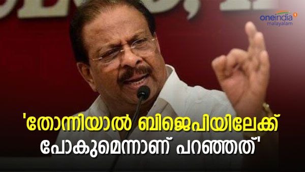 'ബിജെപി വര്‍ഗീയ പാര്‍ട്ടി, ഒരിക്കലും ഞാനതില്‍ ചേരില്ല... വര്‍ഗീയത ഉപേക്ഷിച്ചാല്‍'? നയം വ്യക്തമാക്കി സുധാകരന്‍