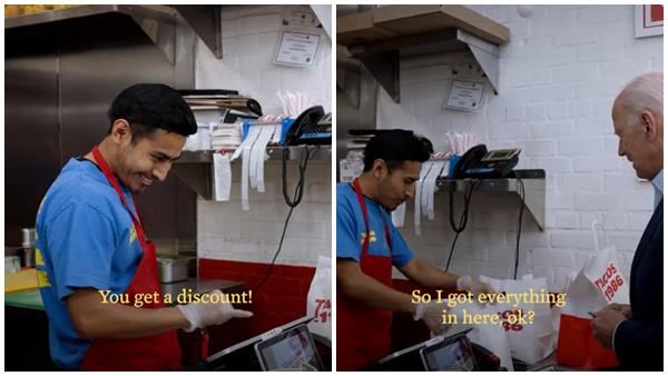 മെക്‌സിക്കന്‍ ഹോട്ടലിലെത്തി യുഎസ് പ്രസിഡന്റ്; വന്‍ ഓഫറുമായി റെസ്റ്റോറന്റ്, ബൈഡന്റെ മറുപടി വൈറല്‍