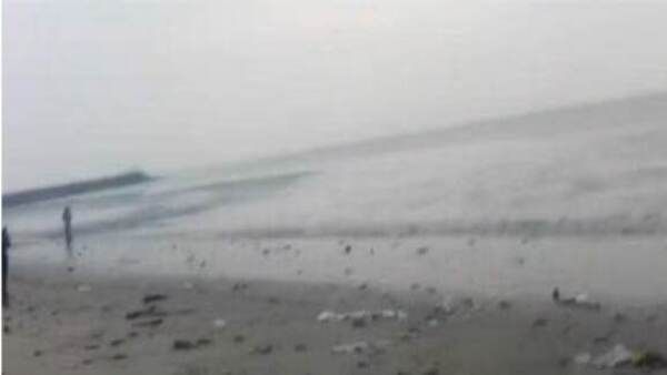 കോഴിക്കോട് നൈനാംവളപ്പ് ബീച്ചില്‍ അത്ഭുത പ്രതിഭാസം; കടല്‍ ഉള്‍വലിഞ്ഞു, ആശങ്ക