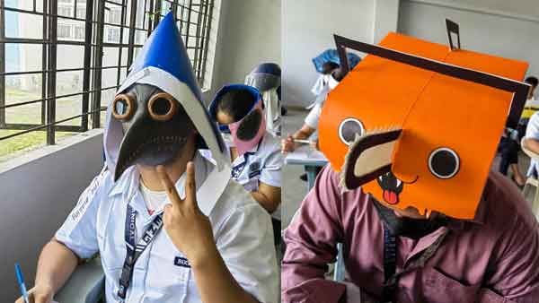 ഇനി എങ്ങനെ കോപ്പിയടിക്കും; വൈറലായി പരീക്ഷ ഹാളിലെ 'ആന്റി ചീറ്റിംഗ് തൊപ്പികള്‍'; സംഭവം ഇങ്ങനെ...