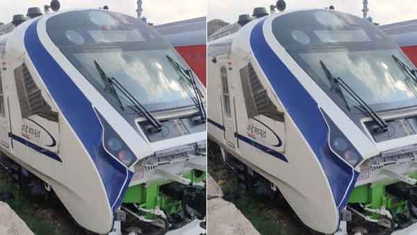 വന്ദേഭാരത് ട്രെയിന്‍ വീണ്ടും അപകടത്തില്‍പ്പെട്ടു; ഇത്തവണ ഇടിച്ചത് പശുവിനെ