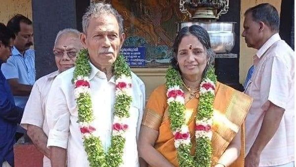 'ചെറുക്കന്' പ്രായം 78, പെണ്ണിന് 61; സാക്ഷികളായി മക്കളും കൊച്ചുമക്കളും; തിരുവല്ലയിലൊരു അപൂർവ്വ വിവാഹം