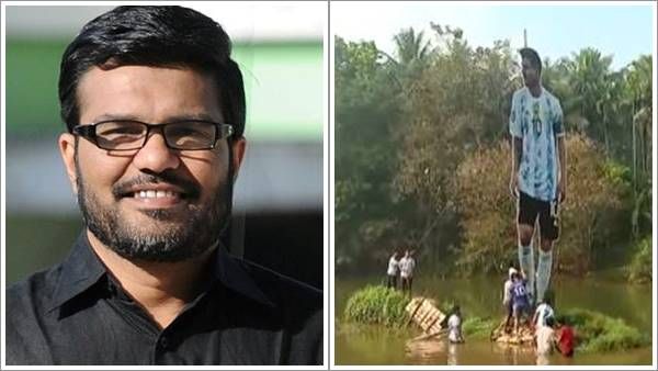 കട്ടൗട്ട് താഴെയിറക്കി; പുള്ളാവൂരിലെ മെസി ആരാധകര്‍ക്ക് സല്യൂട്ടടിച്ച് എംബി രാജേഷ്