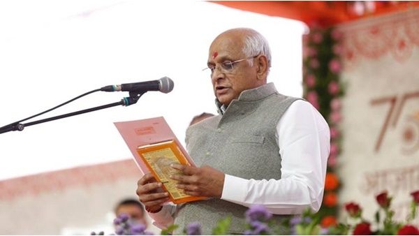 ഗുജറാത്തില്‍ രണ്ടാമതും ഭൂപേന്ദ്ര പട്ടേൽ: സത്യപ്രതിജ്ഞ ചടങ്ങിന് സാക്ഷ്യം വഹിച്ച് മോദിയും അമിത് ഷായും