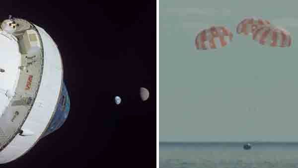 ദൗത്യം പൂര്‍ത്തിയാക്കി; പസഫിക് സമുദ്രത്തില്‍ ഇറങ്ങി ഓറിയോണ്‍, ചരിത്രനേട്ടം